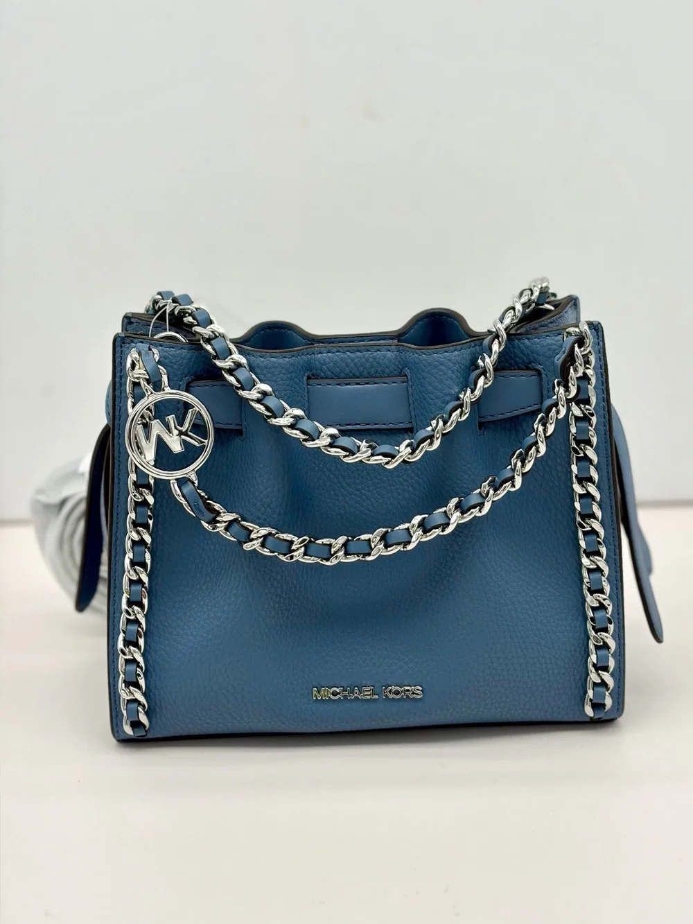 Michael Kors Mina Small Convertible Crossbody Bag Messenger Navy